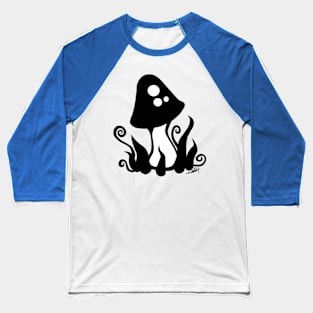 Black mushroom Baseball T-Shirt